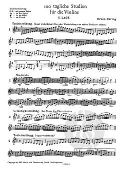 100 tägliche Studien für Violine Heft 1 von Bruno Döring im Alle Noten Shop kaufen