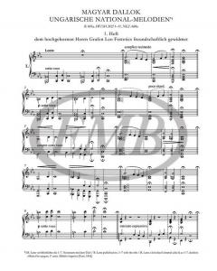 Hungarian Folk Songs and other Melodies von Franz Liszt 