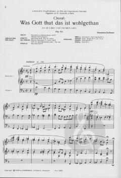 Choral 'Was Gott thut das ist wohlgethan' von Alexandre Guilmant 