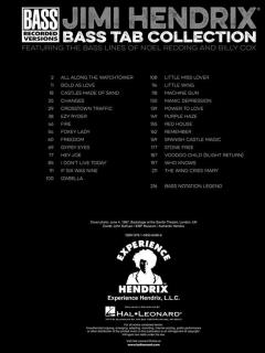 Jimi Hendrix Bass Tab Collection (Jimi Hendrix) 