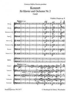 Klavierkonzert Nr. 2 f-moll op. 21 von Frédéric Chopin 