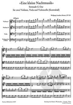 Eine kleine Nachtmusik von Wolfgang Amadeus Mozart 