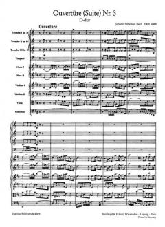 Ouvertüre (Suite) Nr. 3 D-Dur von Johann Sebastian Bach 