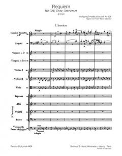 Requiem in d-moll KV 626 von Wolfgang Amadeus Mozart für Soli (SATB), gemischten Chor und Orchester im Alle Noten Shop kaufen (Partitur)