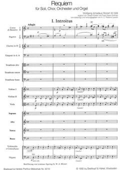 Requiem d-moll KV 626 von Wolfgang Amadeus Mozart für Soli (SATB), gem Chor und Orchester im Alle Noten Shop kaufen (Partitur)