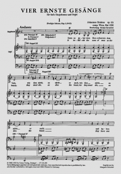 4 ernste Gesänge (Brahms), Memento Mori 