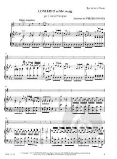 Concerto Es-Dur von Johann Matthias Sperger (Download) 