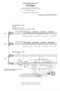 Grease Choral Highlights (Download) 