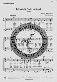 Ich hab die Nacht geträumt (Philipp Nicolai) 