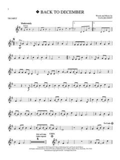 Instrumental Play-Along for Trumpet von Taylor Swift im Alle Noten Shop kaufen
