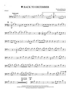 Instrumental Play-Along For Cello von Taylor Swift im Alle Noten Shop kaufen