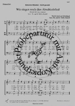 Wir singen noch dies Abschiedslied 