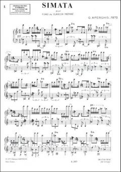 Simata Piano von Georges Aperghis 