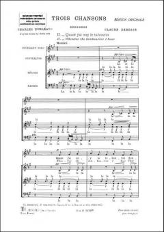 3 Chansons.. Quand J'ay Ouy Le Tabourin (Claude Debussy) 