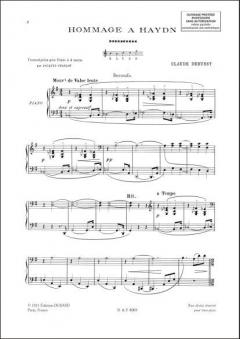 Hommage à Haydn, pour Piano Transcription pour Pia von Claude Debussy 