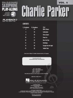 Saxophone Play-Along Vol. 5: Charlie Parker 