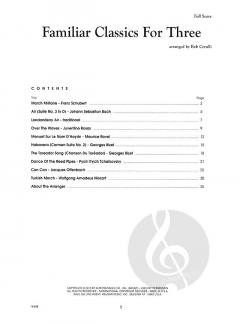 Familiar Classics For Three (Download) 