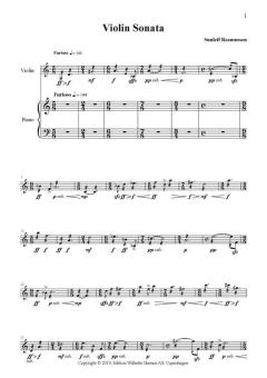 Violin Sonata von Sunleif Rasmussen im Alle Noten Shop kaufen