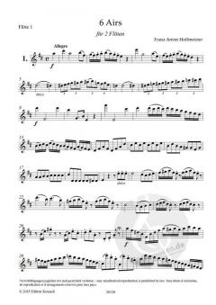 6 Airs von Franz Anton Hoffmeister für 2 Flöten im Alle Noten Shop kaufen