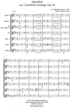 Abendlied von Josef Gabriel Rheinberger (Download) 
