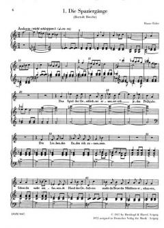 Lieder nach Texten von B. Brecht von Hanns Eisler 