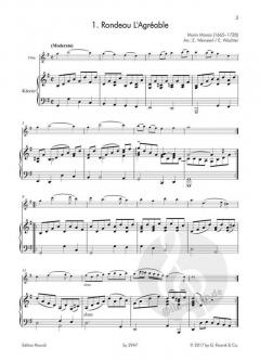 Fünf altfranzösische Tänze von Marais Marin für Flöte und Klavier im Alle Noten Shop kaufen