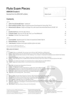 Flute Exam Pieces 2018-2021 