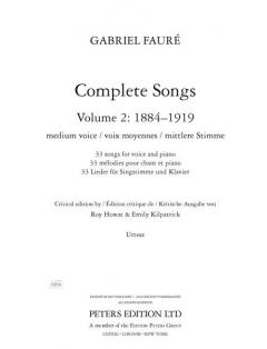 Complete Songs 2 - Medium voice von Gabriel Fauré 
