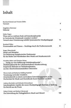 Interdisziplinarität in der musikpädagogischen Ausbildung 