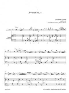 6 Sonaten 2 (Nr.4-63) von Johann Ernst Galliard 