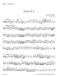 6 Sonaten 2 (Nr.4-63) von Johann Ernst Galliard 