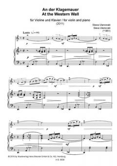 An der Klagemauer von Slawa Ulanowski für Violine und Klavier im Alle Noten Shop kaufen