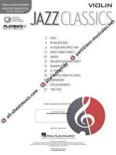 Jazz Classics - Instrumental Play-Along for Violin im Alle Noten Shop kaufen