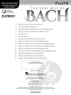 The Very Best of Bach - Instrumental Play-Along for Flute 