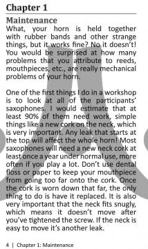 Saxophone Workshop 
