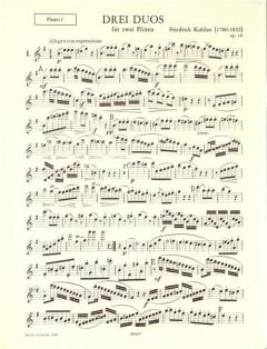 3 Duos op. 10 von Friedrich Kuhlau für 2 Flöten im Alle Noten Shop kaufen