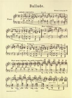 Ballade für Klavier op. 24 von Edvard Grieg für Klavier im Alle Noten Shop kaufen
