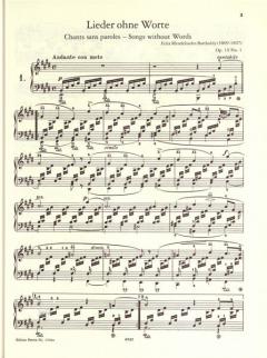 Klavierwerke Band 1: Lieder ohne Worte von Felix Mendelssohn Bartholdy im Alle Noten Shop kaufen