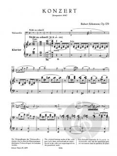 Konzert op. 129 von Robert Schumann für Violoncello und Klavier im Alle Noten Shop kaufen