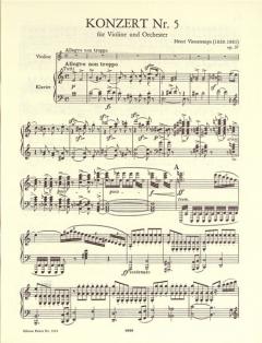 Konzert Nr. 5 a-Moll op. 37 von Henri Vieuxtemps für Violine und Orchester im Alle Noten Shop kaufen