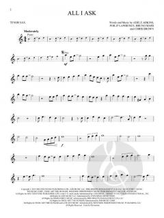 Adele - Instrumental Play Along for Tenor Sax 
