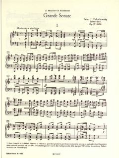 Große Sonate G-Dur op. 37 von Pjotr Iljitsch Tschaikowski 