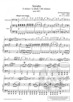 Sonata e-Moll op. 38/1 von Bernhard Romberg 