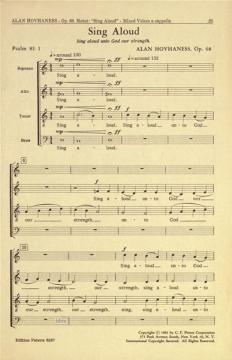 Sing aloud Unto God our strengh op. 68 (Alan Hovhaness) 