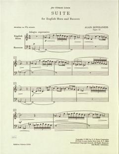 Suite für Englischhorn und Fagott von Alan Hovhaness für Holzbläser Duo im Alle Noten Shop kaufen