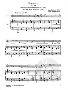 Romanze op. 36 von Camille Saint-Saëns für Kontrabass und Klavier im Alle Noten Shop kaufen