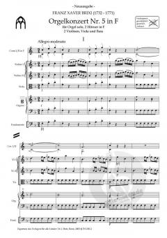 5. Konzert F-Dur von Franz Xaver Brixi für Orgel und Orchester im Alle Noten Shop kaufen (Partitur)