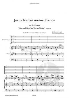 Jesus bleibet meine Freude von Johann Sebastian Bach für 3 Trompeten und Orgel im Alle Noten Shop kaufen