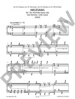 Abgesang von Alexander Raskatov für Marimba bassa sola im Alle Noten Shop kaufen