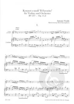 Konzert e-moll 'Il Favorito' RV 277 von Antonio Vivaldi für Violine und Streicher im Alle Noten Shop kaufen